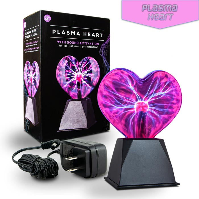 Interactive 8″ Plasma Heart – Purple with Black Base