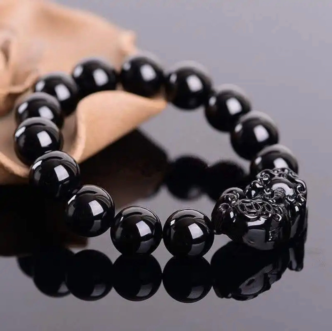Citrine / Obsidian PiXiu-PiYao Wealth Bracelets
