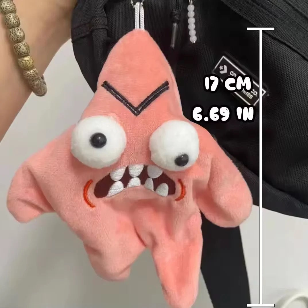 Angry Patrick Starfish Keychain