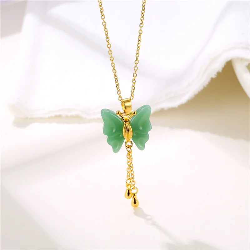 Butterfly Jade Necklace