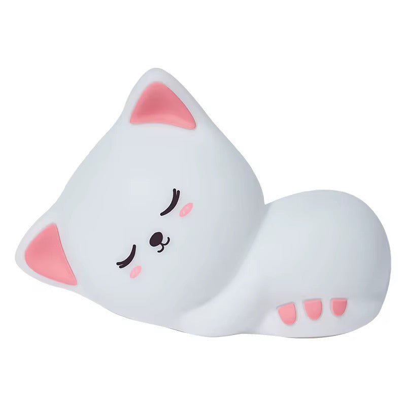 Adorable Squishy Silicone Animal Night Light (Cat)