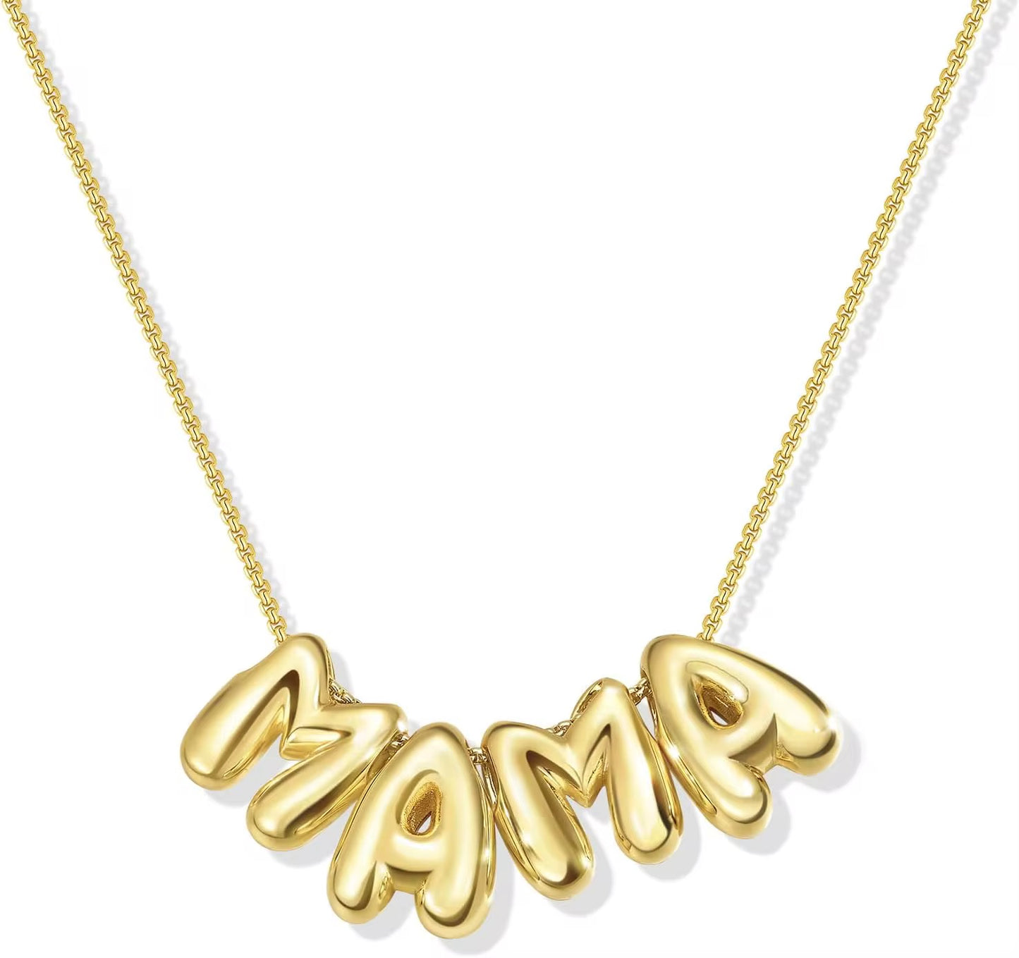 Stainless Steel ‘Mama’ Balloon Design Necklace