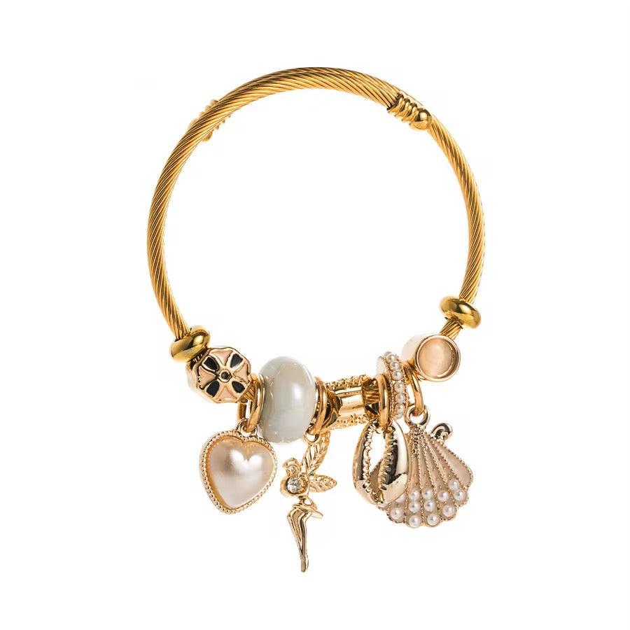 Stainless Steel Ocean Themed Charm Bracelets (Adjustable)