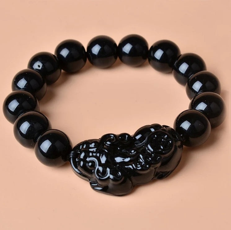 Citrine / Obsidian PiXiu-PiYao Wealth Bracelets