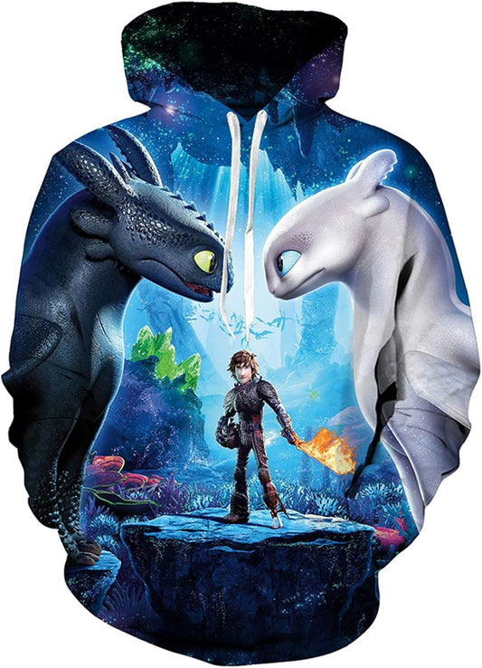 HTTYD - 3D Printed How to Train Your Dragon Polyester Hoodie
