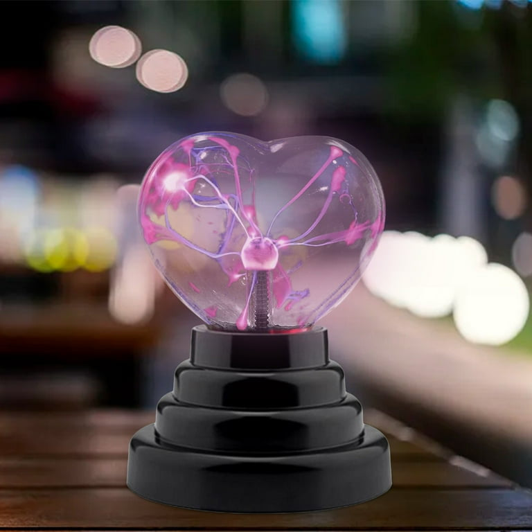Interactive 8″ Plasma Heart – Purple with Black Base