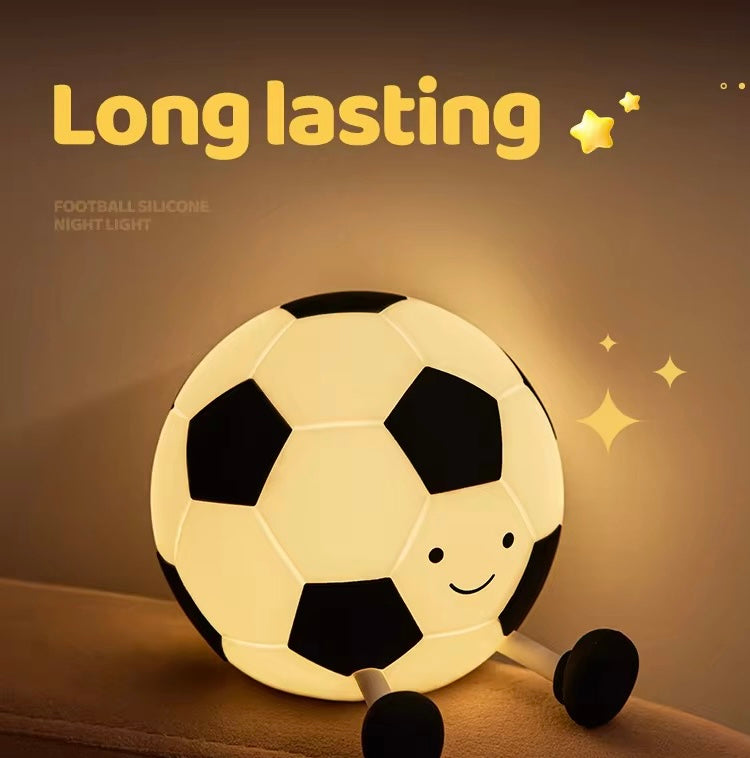 Adorable Squishy Silicone Night Light (Mr. Chubby Football)