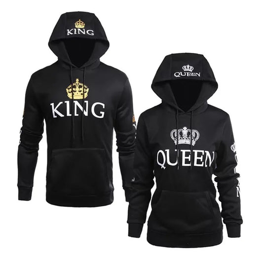 King and Queen Matching Couples Hoodies (1pc)