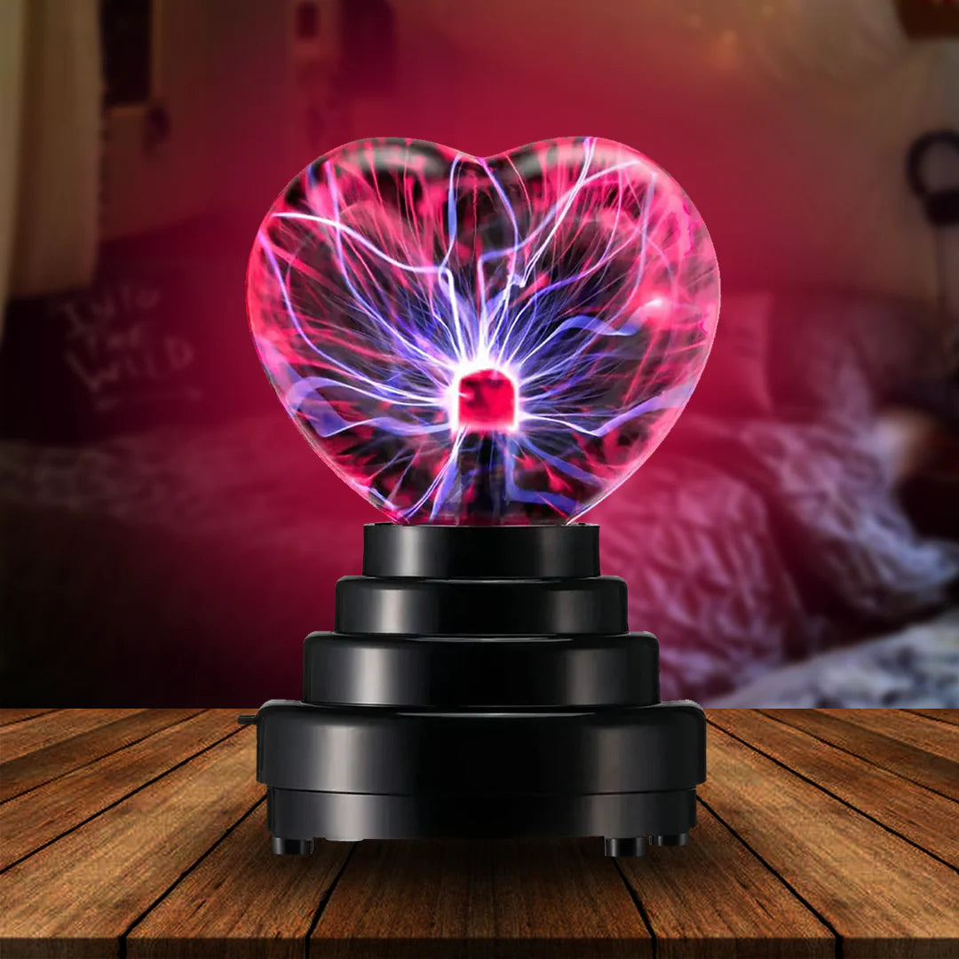 Interactive 8″ Plasma Heart – Purple with Black Base
