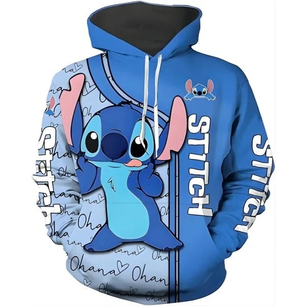 Disney 3D Printed Stitch Polyester Hoodie