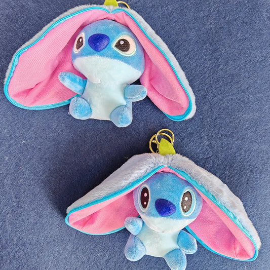 Mini Surprise Stitch in Pouch Unzip Keychain