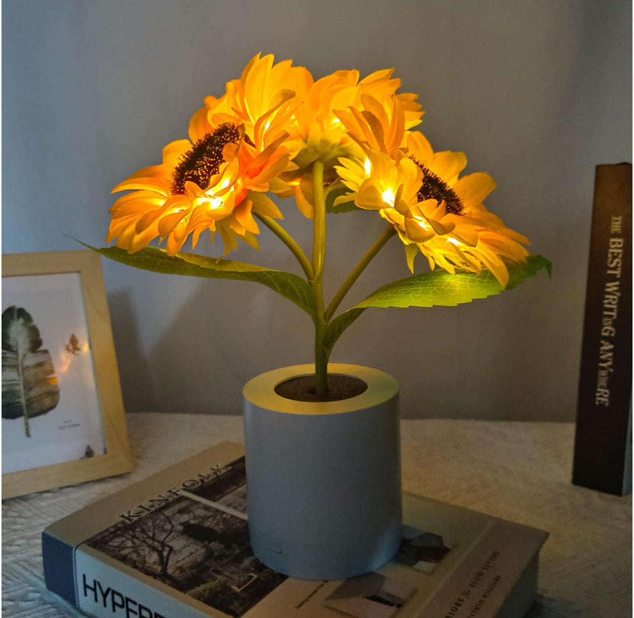 3-Head Sunflower USB Night Light (Table Decor)