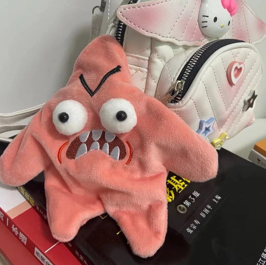 Angry Patrick Starfish Keychain