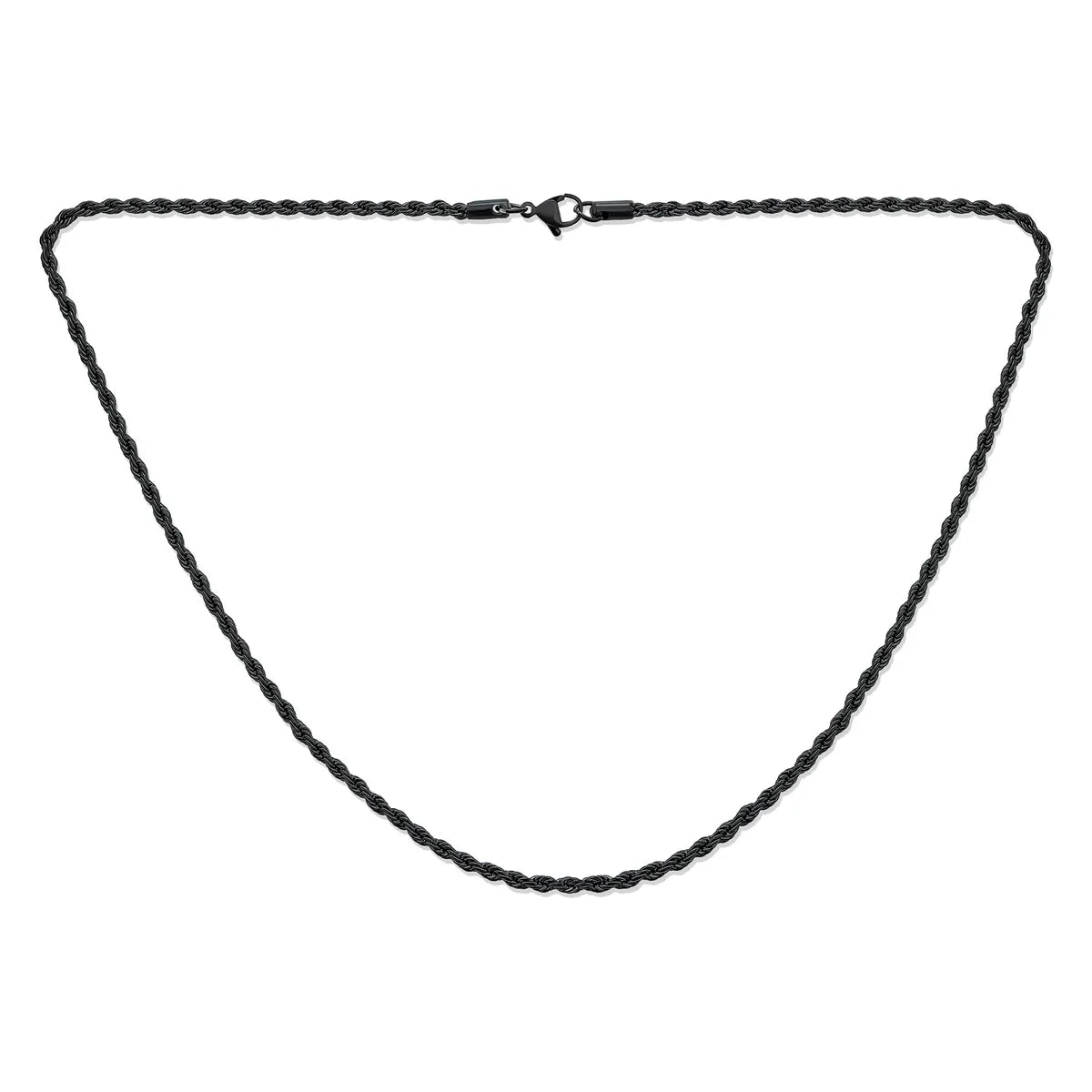 Stainless Steel Black Rope Chain
