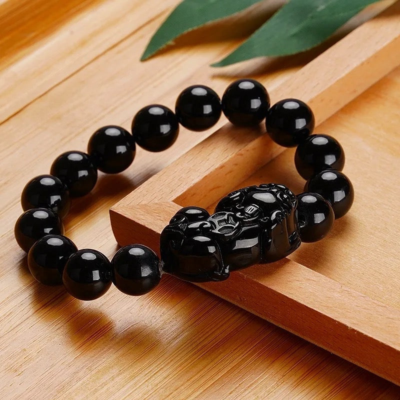 Citrine / Obsidian PiXiu-PiYao Wealth Bracelets