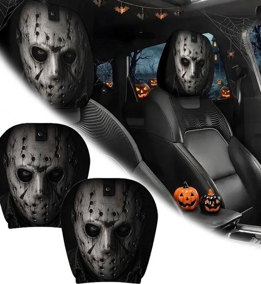 Halloween Scary Face Car Headrest Covers – 2 Piece Set