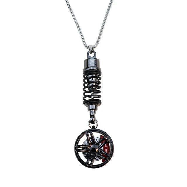Car Wheel Rims and Shocks Rear View Mirror Pendant Hanging Car Ornaments- Auto Mirror Decoration