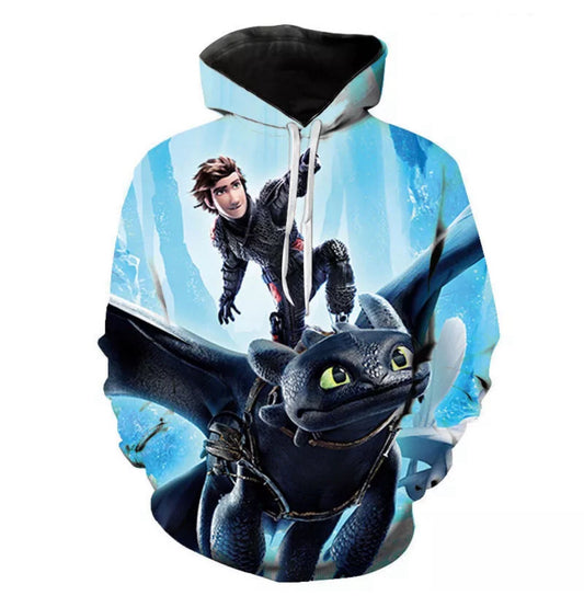 HTTYD - 3D Printed How to Train Your Dragon Polyester Hoodie