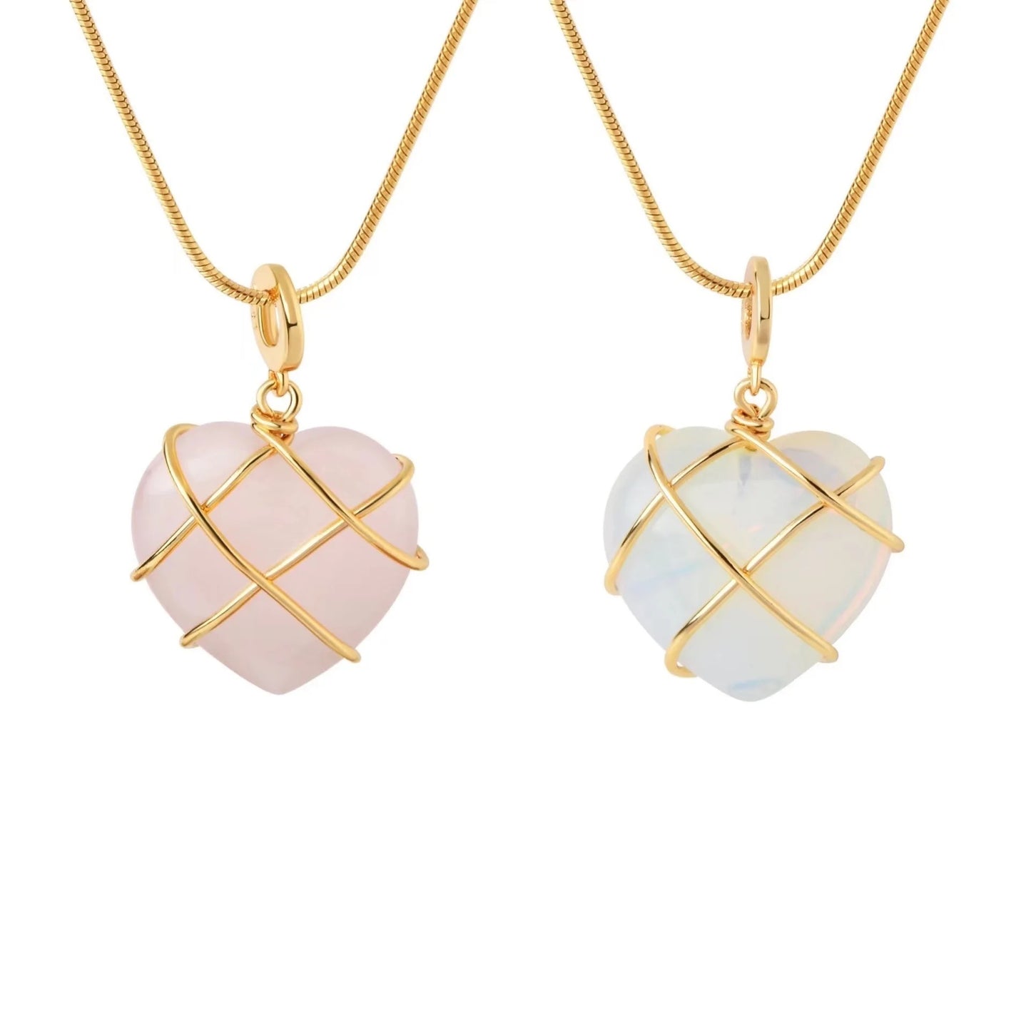 Barbie Natural Stone Heart Necklace