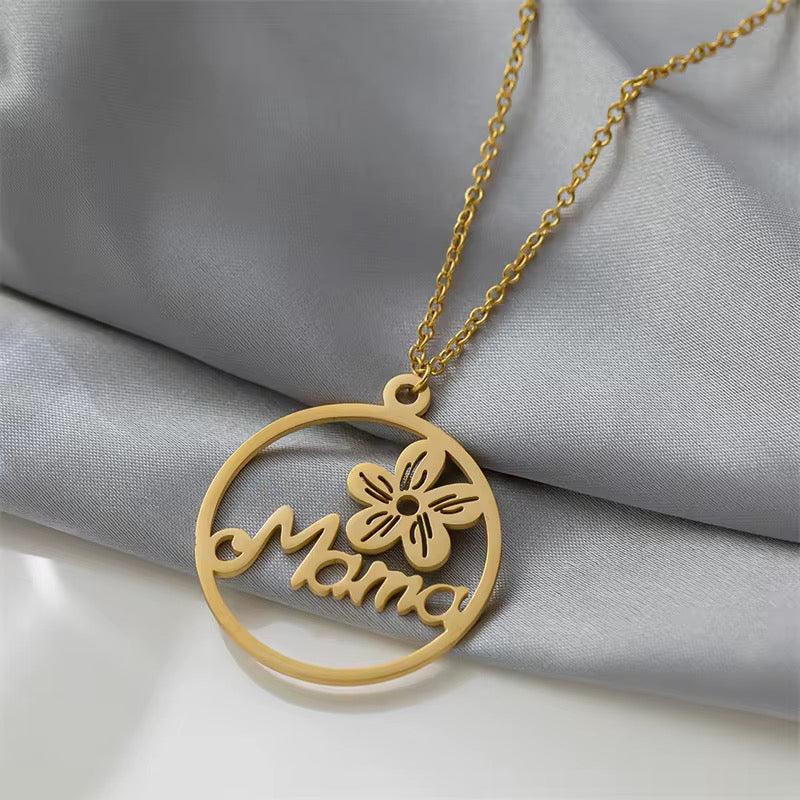Stainless Steel ‘Mama’ Necklace
