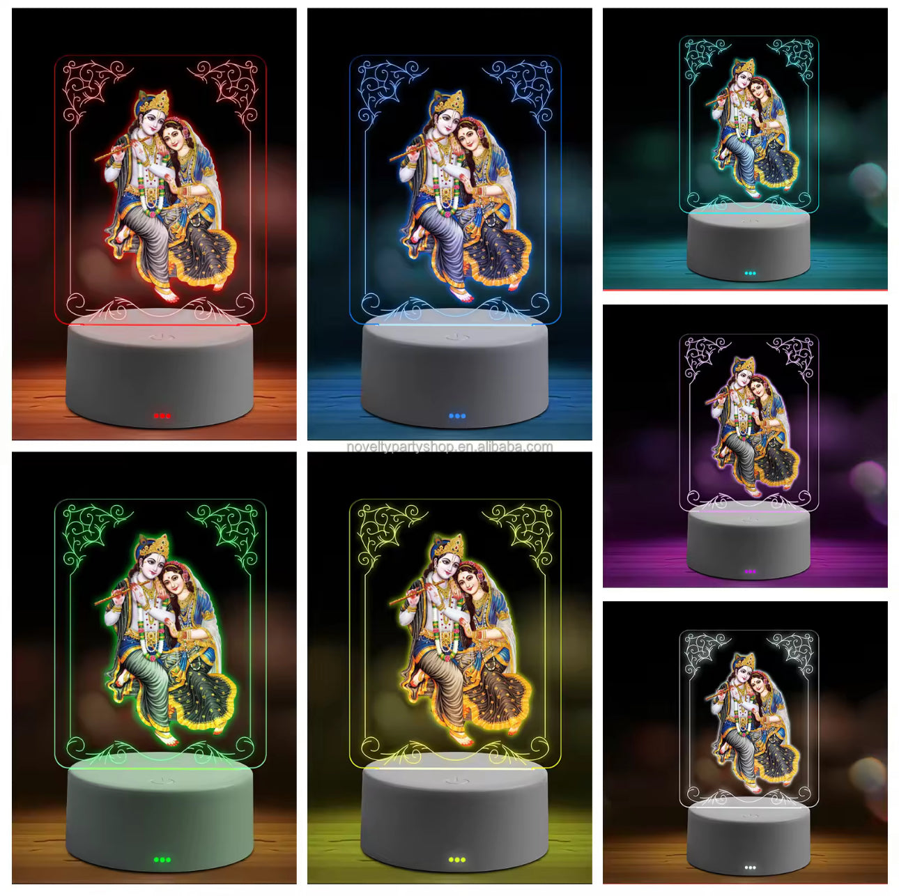 Hinduism/ Hindu Gods 3D Acrylic Night Lamp (Radha & Krishna)
