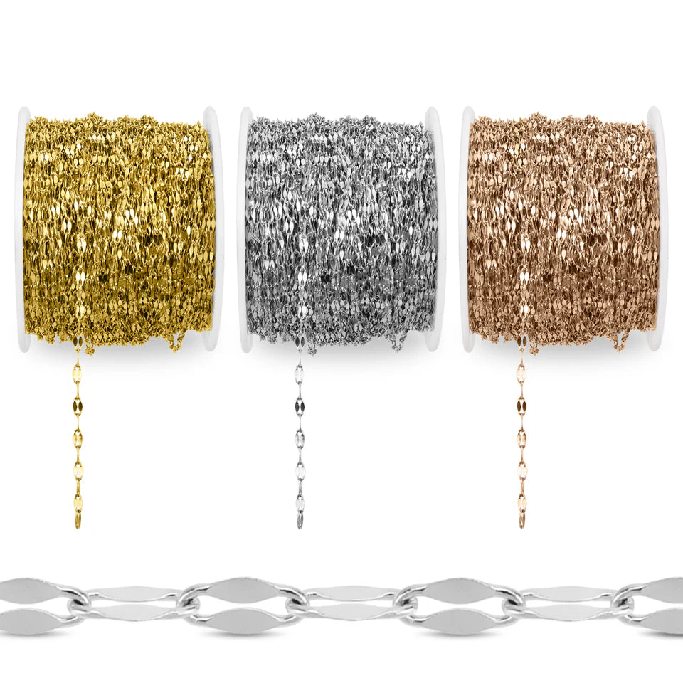 High Quality Stainless Steel Dainty Lip Chain (50cm Length)