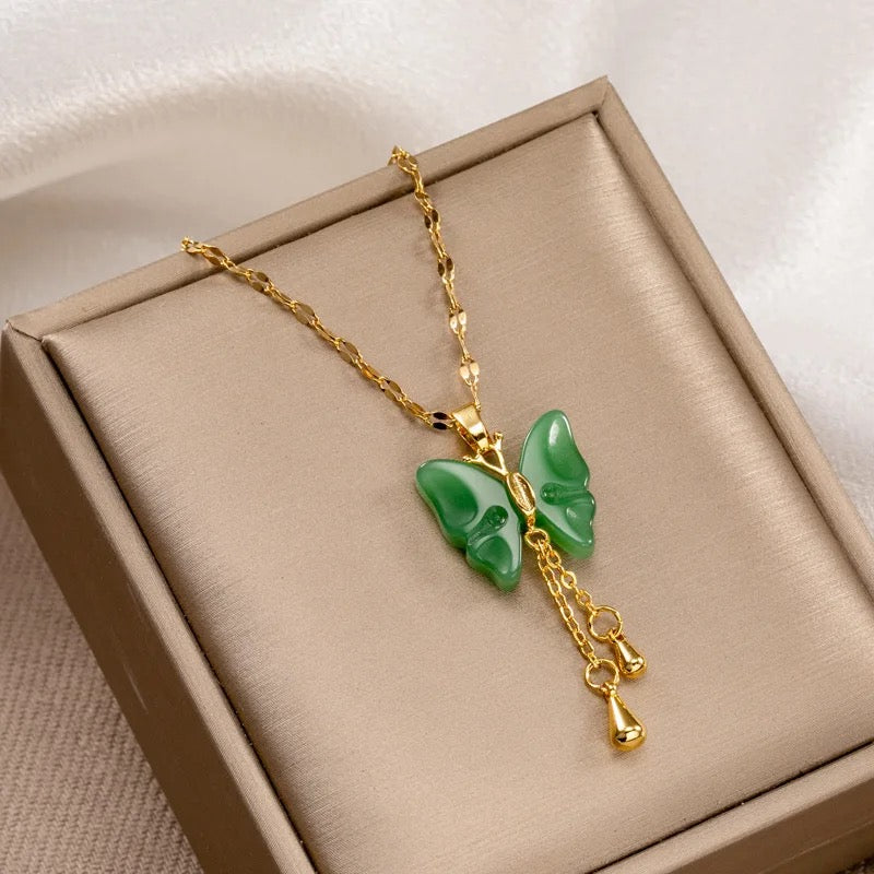 Butterfly Jade Necklace