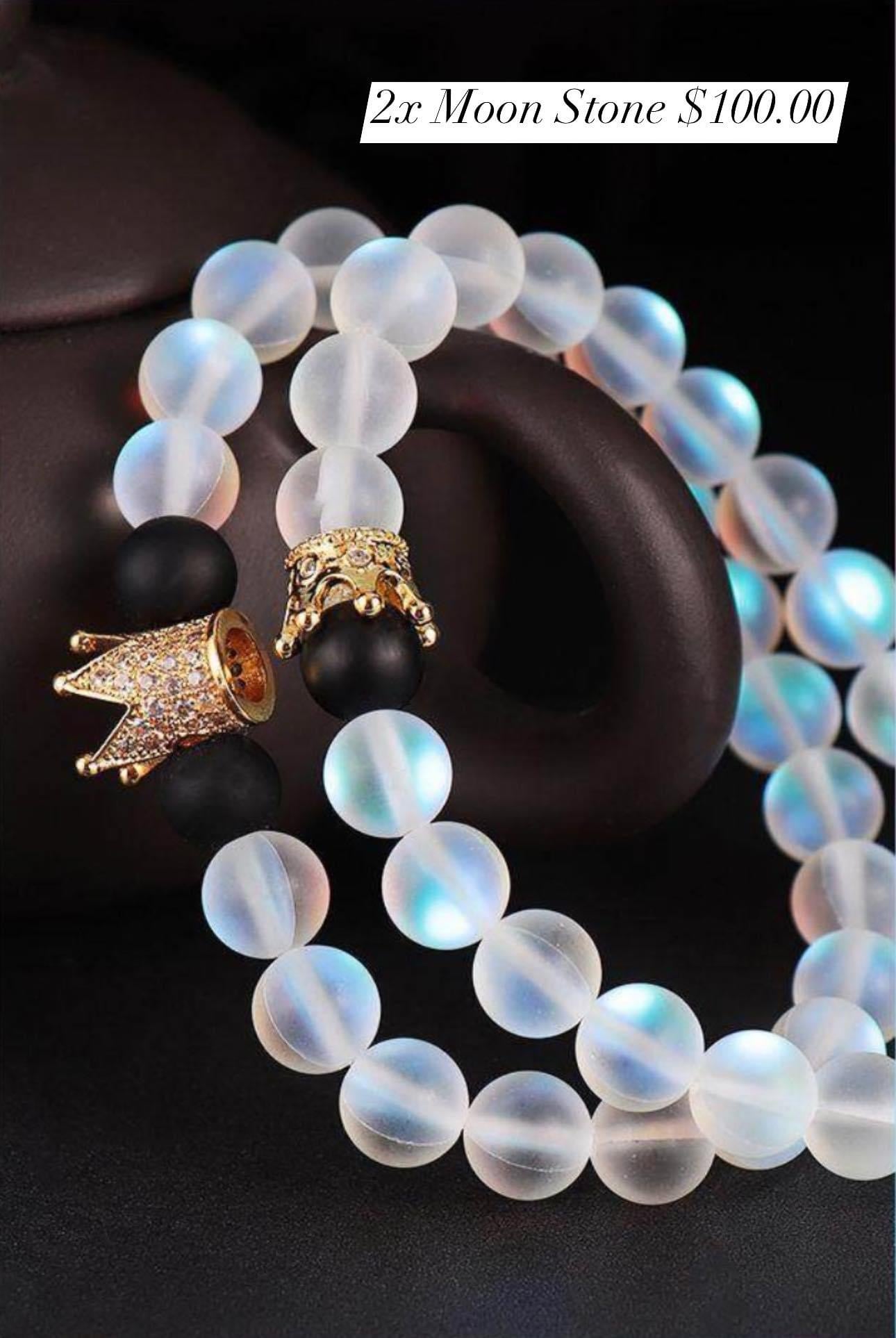 Cute Distance/ Relationship Moonstone Bracelets