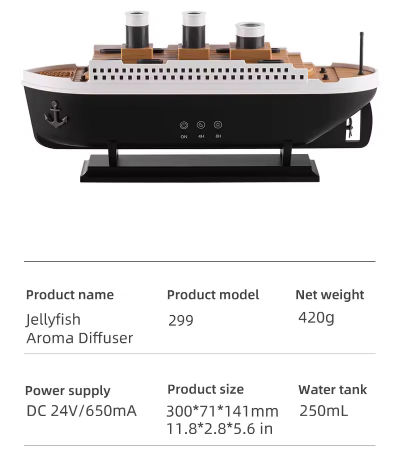 Titanic Design Jellyfish Pump Humidifier / Diffuser