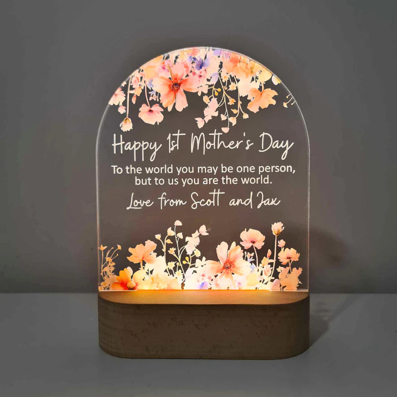 Wooden LED Warm Lamp Base For Acrylic Plaque Lamp