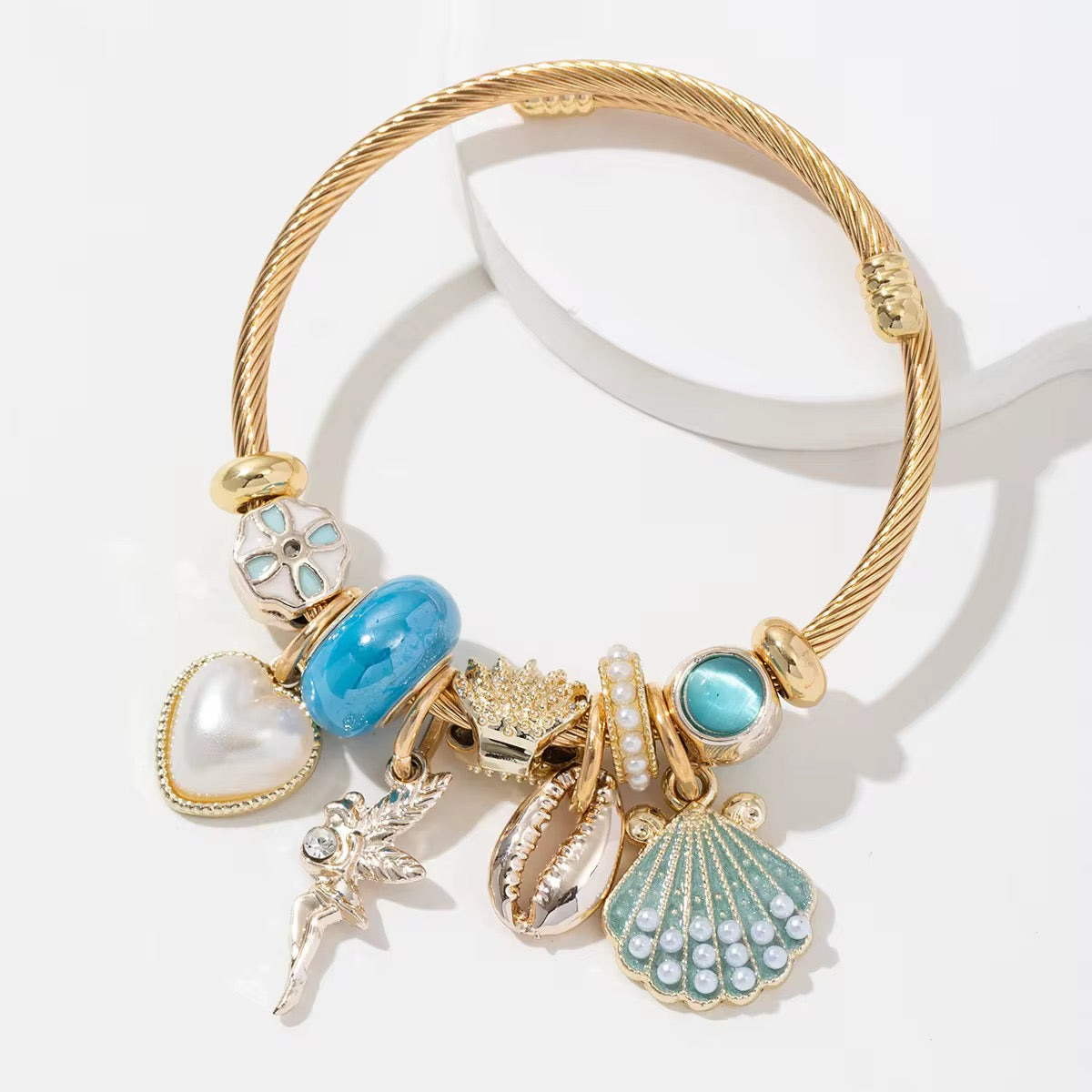 Stainless Steel Ocean Themed Charm Bracelets (Adjustable)
