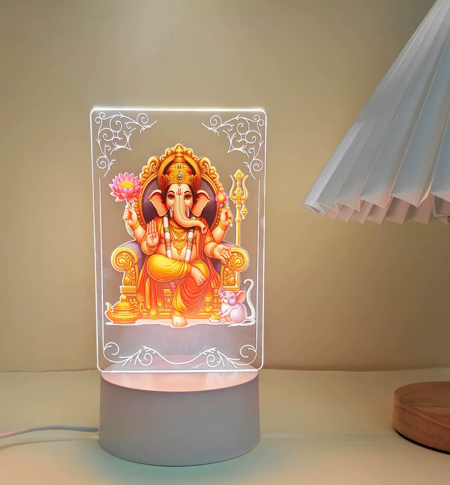 Hinduism/ Hindu Gods 3D Acrylic Night Lamp (Lord Ganesh)