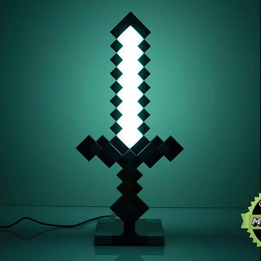 Minecraft Pixel Sword LED Night Light / Minecraft LED Diamond Sword Lamp