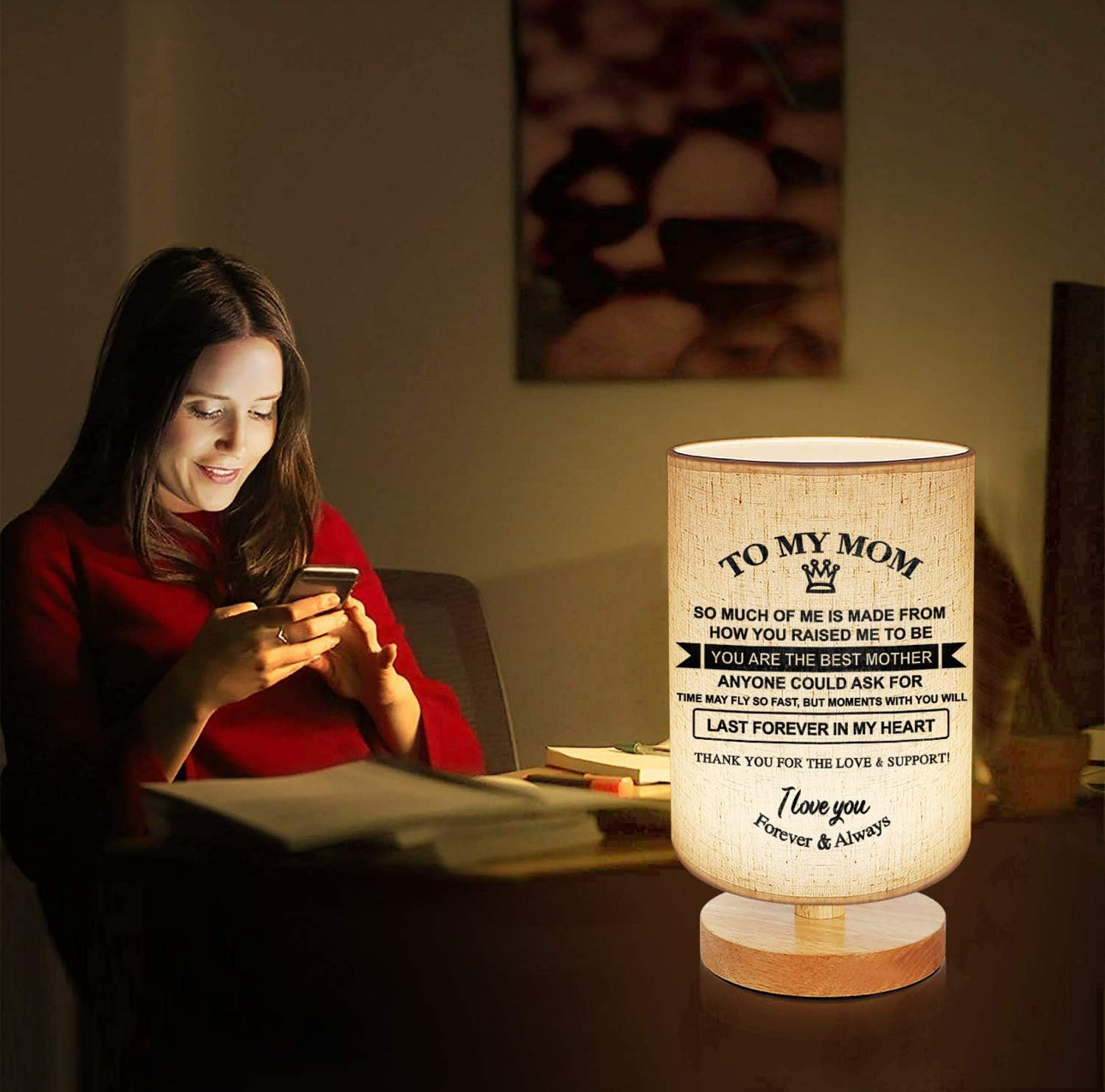 Mother’s Love Message Night Stand Lamp
