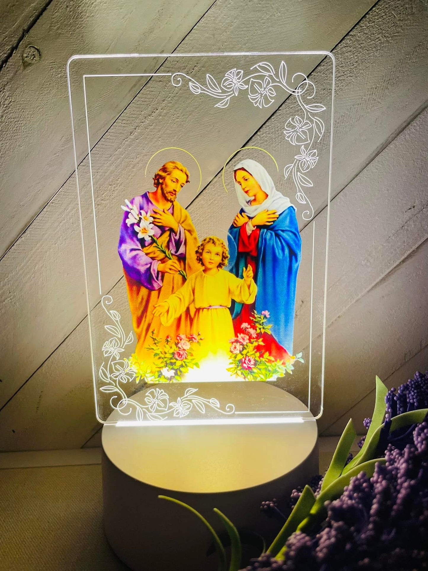 Christian 3D Acrylic USB Night Lamp