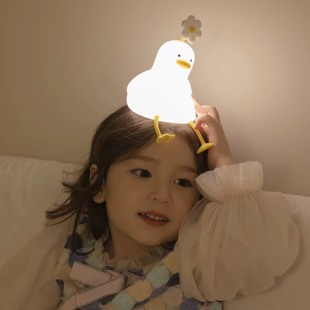 Adorable Squishy Silicone Animal Night Light (Duck with Long Legs)