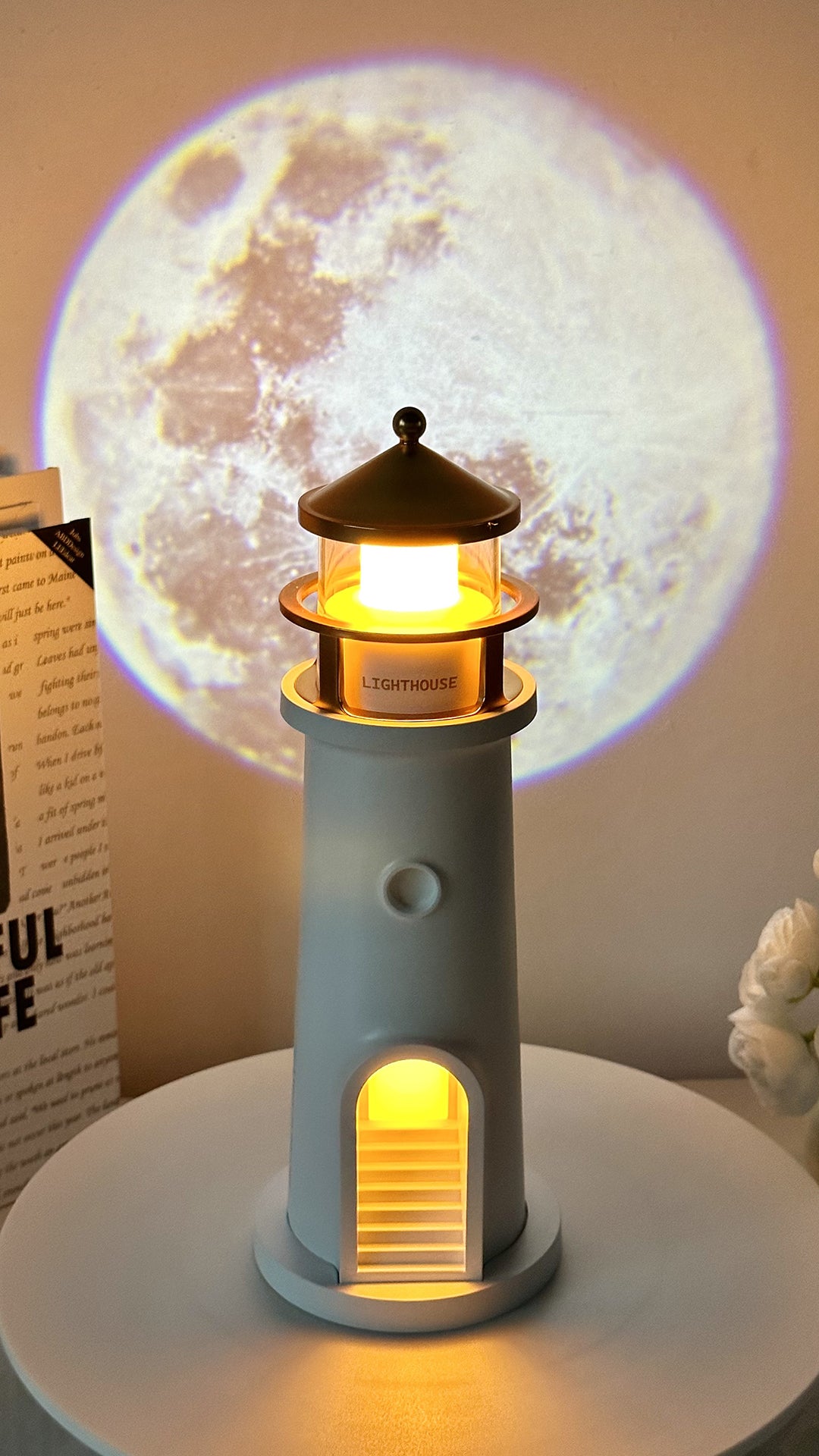 Moon Projector Lighthouse LED Table Lamp