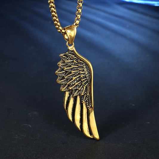 Stainless Steel Angel Wings Necklace