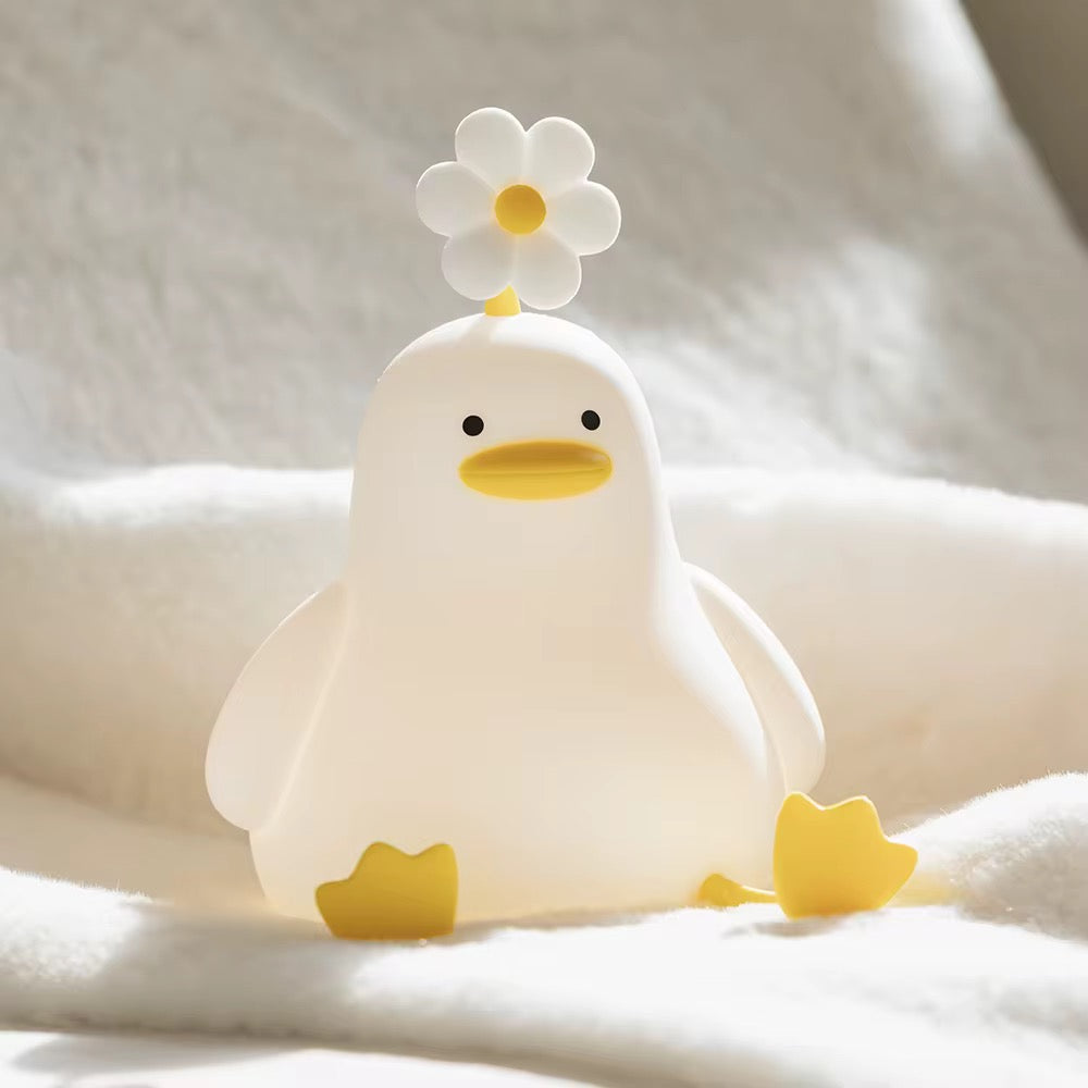 Adorable Squishy Silicone Animal Night Light (Duck with Long Legs)