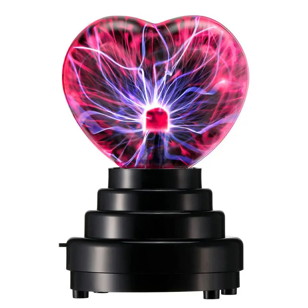 Interactive 8″ Plasma Heart – Purple with Black Base