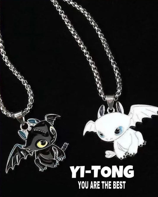 (HTTYD) How to Train Your Dragons- Love Distance Necklaces 2pc
