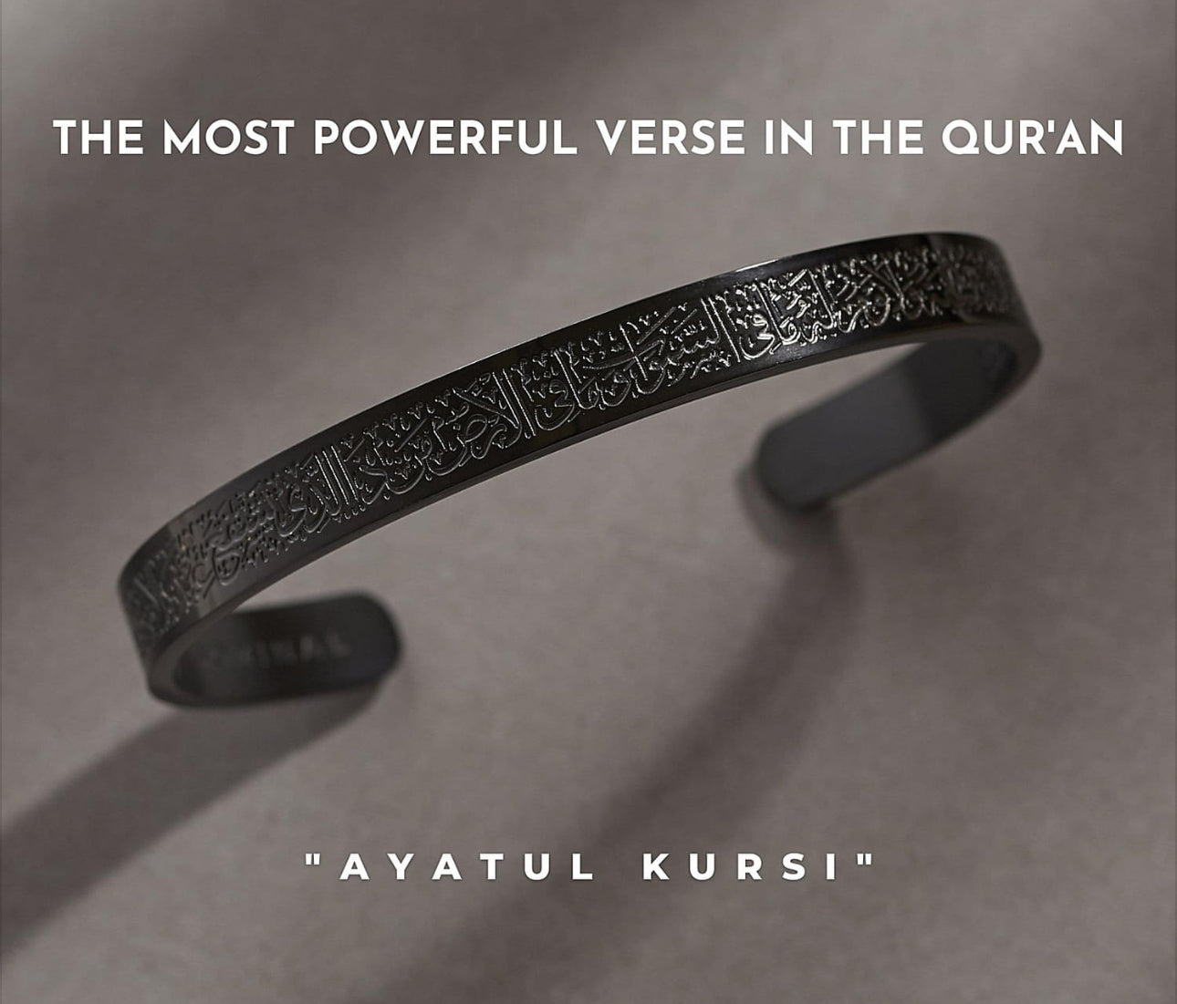 Ayatul Kursi Stainless Steel Islamic Cuff Bracelet