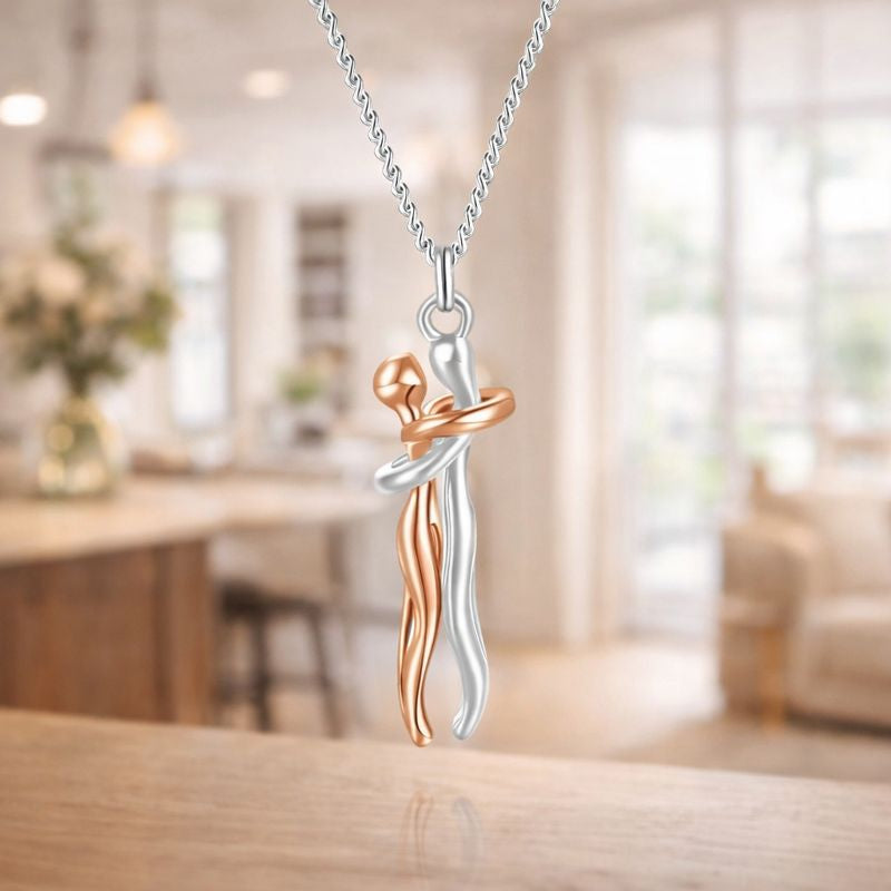Stainless Steel Unity Love Hug Necklace