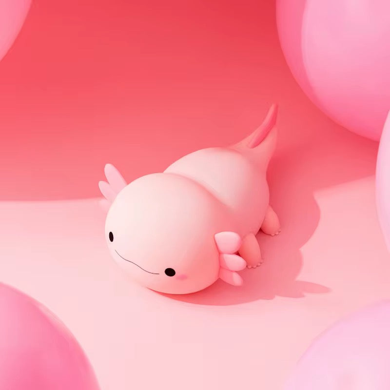 Adorable Squishy Silicone Animal Night Light (Pink Axolotl- Salamanders)