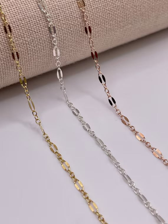 High Quality Stainless Steel Dainty Lip Chain (50cm Length)