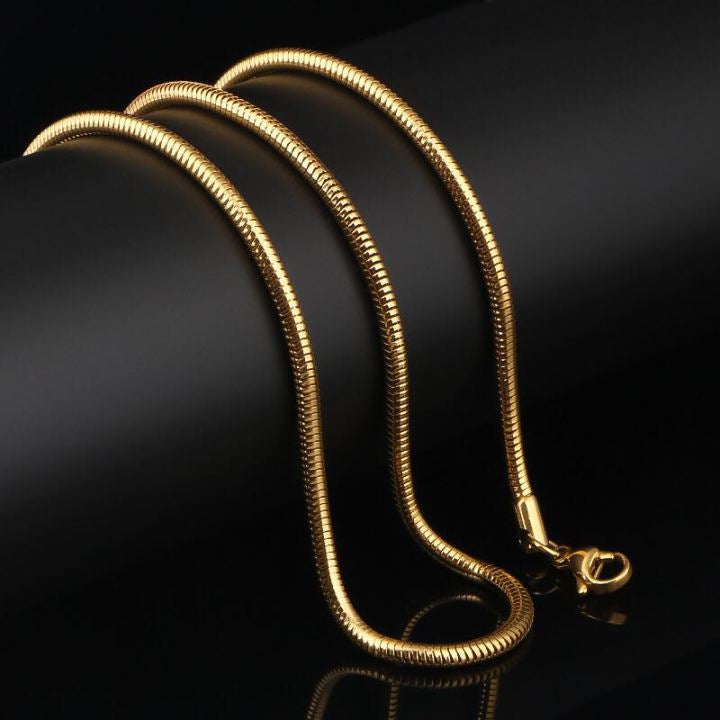 Stainless Steel Round Snake Link Chain 2mm - 50cm Length
