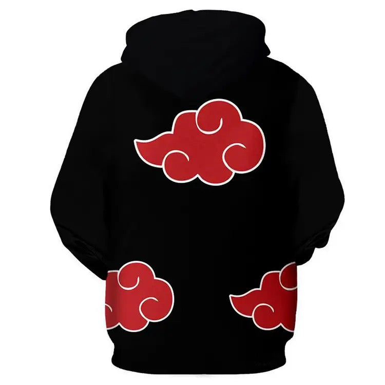 Anime Naruto Akatsuki clouds 3D Print Polyester Hoodies