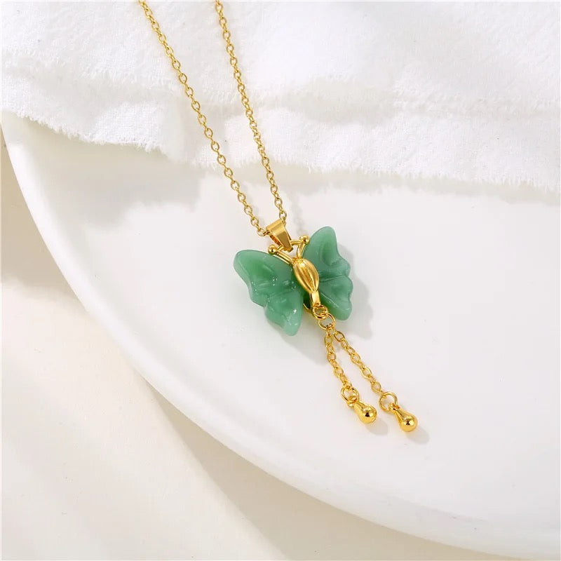 Butterfly Jade Necklace
