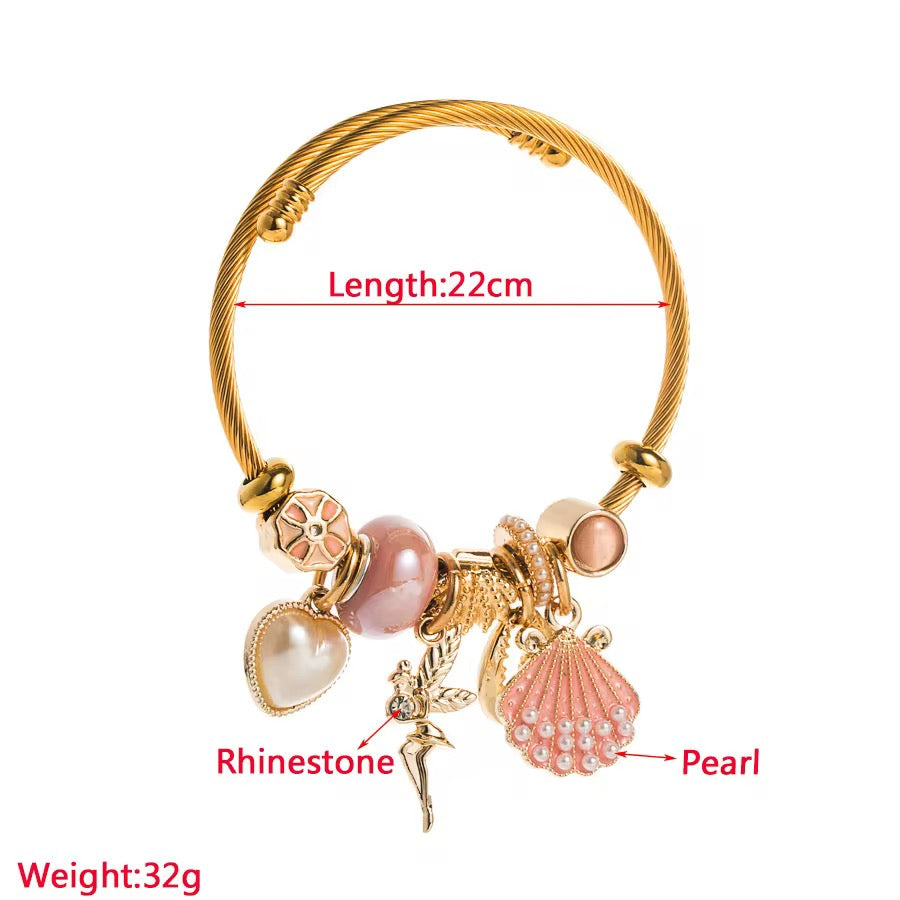 Stainless Steel Ocean Themed Charm Bracelets (Adjustable)