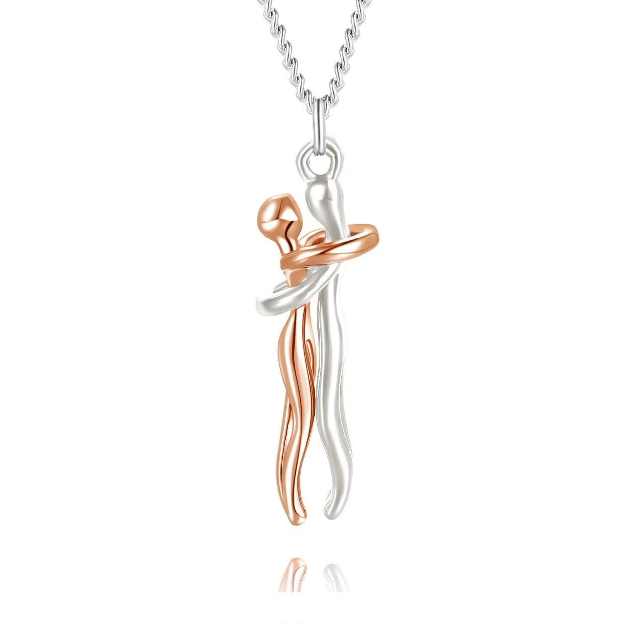 Stainless Steel Unity Love Hug Necklace